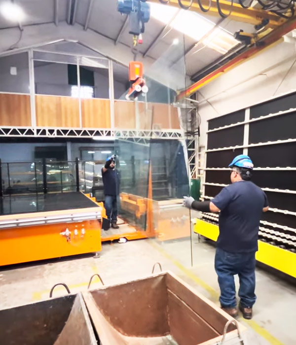 Traslado de cristales